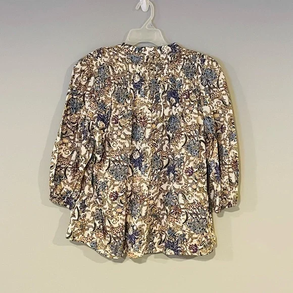 NWT size L women’s Opehelia Roe dress shirt with elastic sleeves multi color - Picture 4 of 9